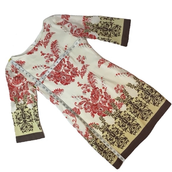 Neiman Marcus Silk Floral Sheath Dress. Sz 4 - Picture 5 of 6